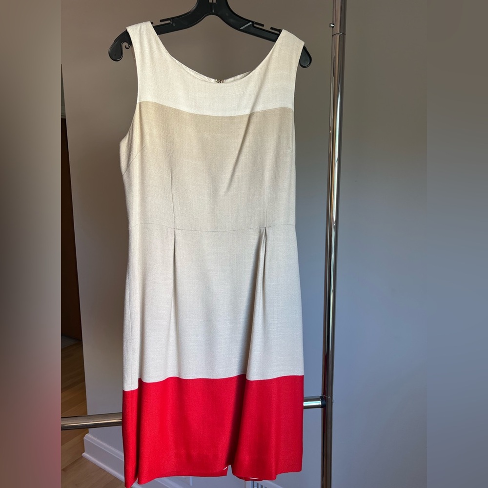 Kate Spade shift dress, color block, fully lined